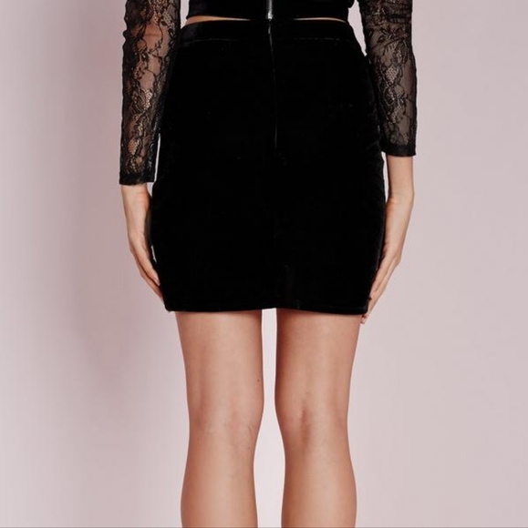 Velvet Lace Mini Skirt - Picture 3 of 5